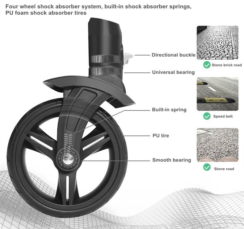 PU foam wheel stroller